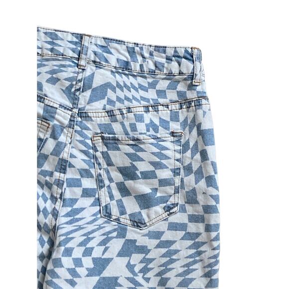 Tinseltown Checkered High Rise Mom Jeans Womens Size 3 - Picture 5 of 8